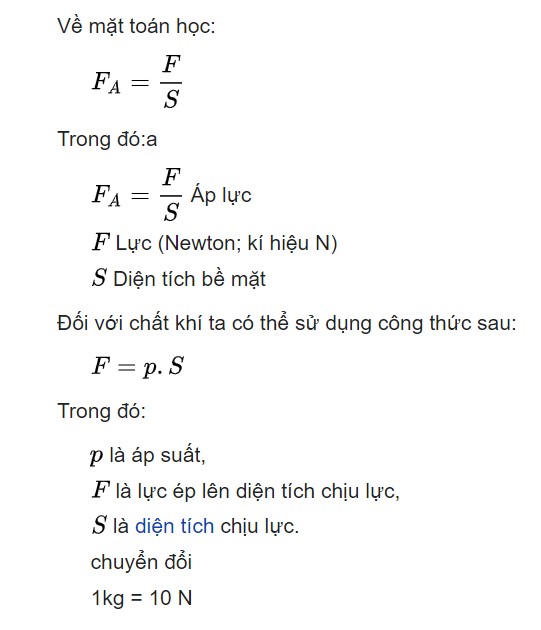 Định Nghĩa Từ Áp Lực là gì? Phân biệt áp lực và áp suất